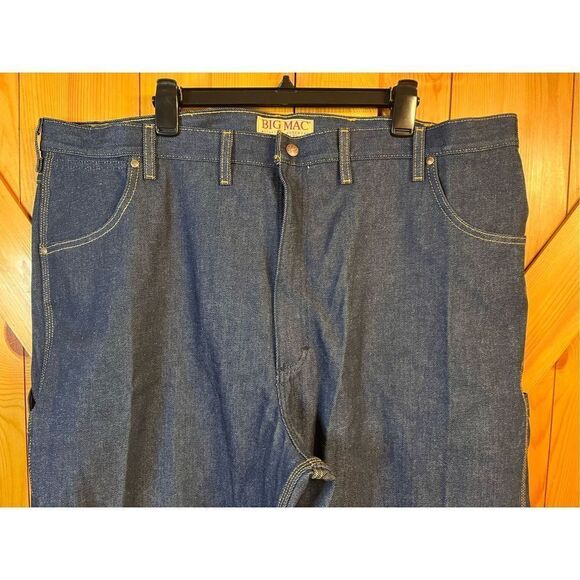 Vintage Big Mac Work Wear Carpenter Blue Denim Jeans Men’s Size 46 NWT (1862) - Picture 2 of 5